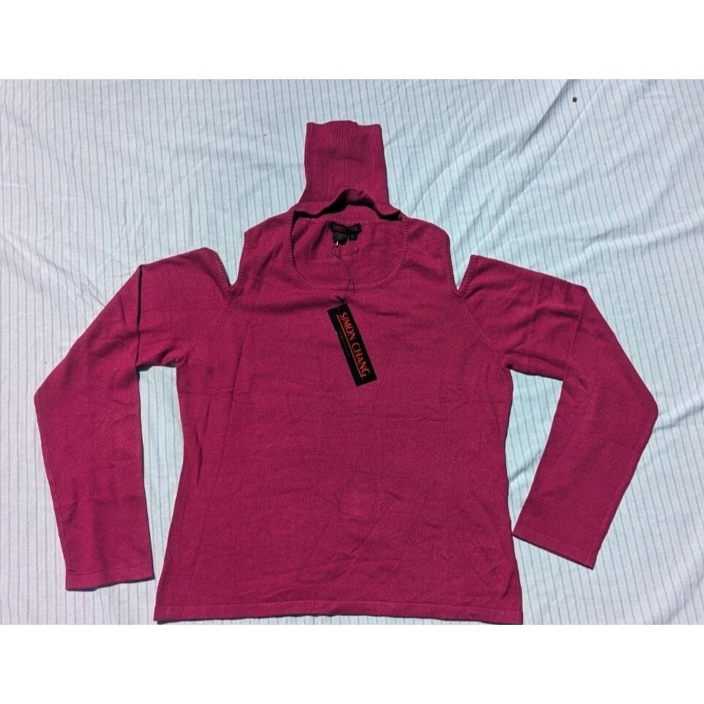 Simon Chang Pink extra large Pullover Blouse‎ Shirt Cutout